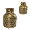Tealight Candle Stand Gold Iron Incense Holder Antique Style Dhuni Burner Mess Free Cone Holder Housewarming Gift Dhoop Organiser for Home Office Decor Diwali Decoration